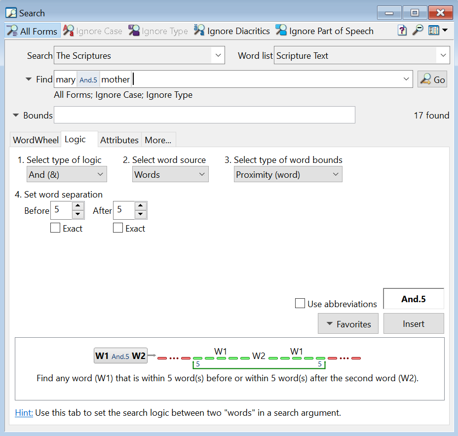 Logic window